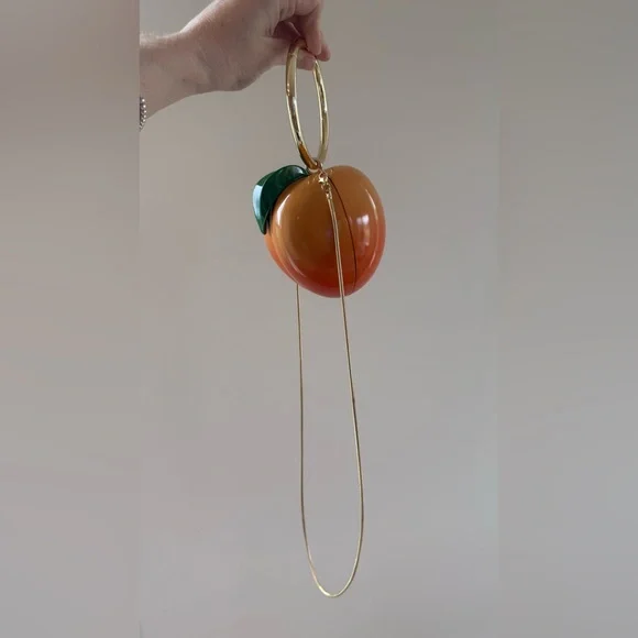 Zara peach shape box bag, 2025 clutch with chain strap - Picture 6 of 8